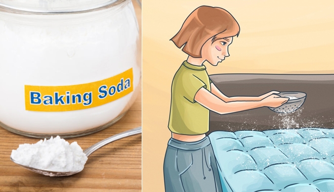 baking soda khử mùi nệm cao su